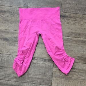 Lululemon In The Flow Pink Cropped Leggings